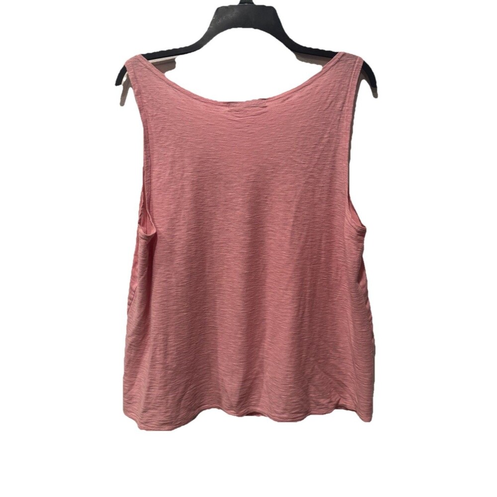 Cut Loose Powder Pink Linen Cotton Blend V Neck Tank Top Women's Size M - Picture 8 of 8